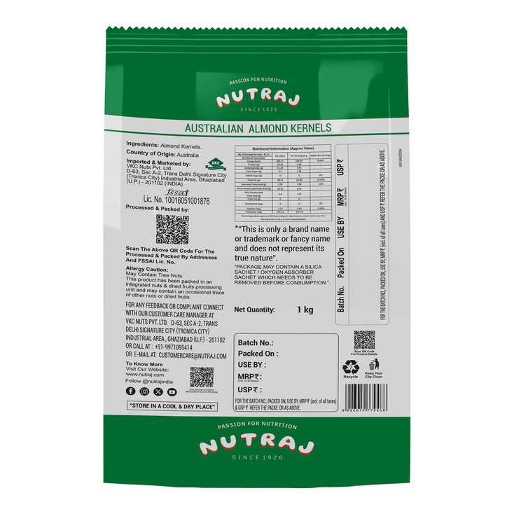 Nutraj Australian Almonds Badam 1kg - Image 3