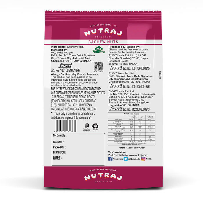 Nutraj Premium Cashew Nuts 500gm - Image 3